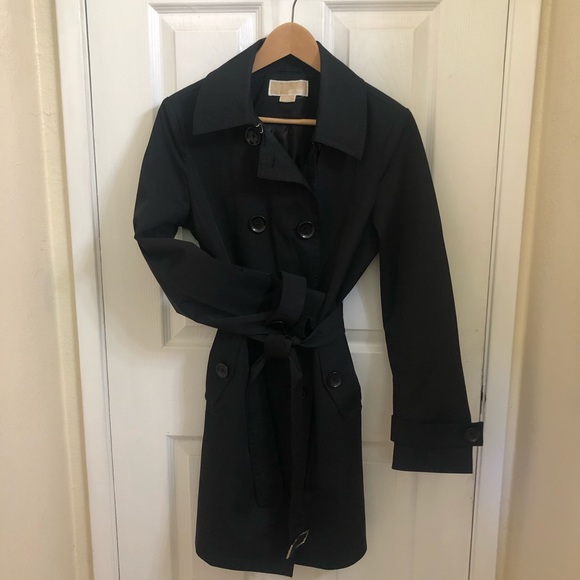 Michael Kors Black Trench Coat size M - Picture 4 of 4